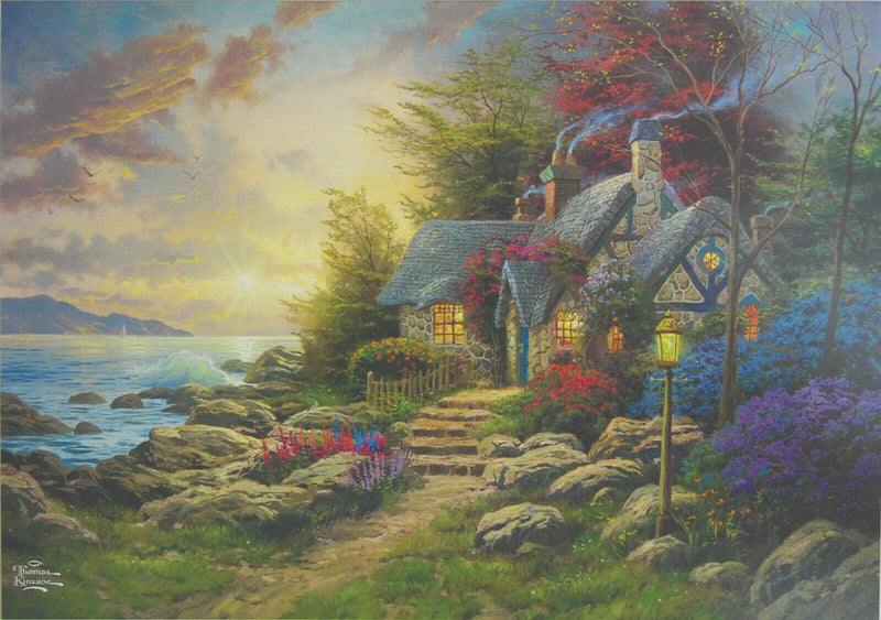 Seaside Hideaway By Thomas Kinkade - 2011 Signed In Plate Offset Lithograph