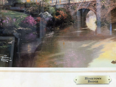 Hometown Bridge By Thomas Kinkade - 2011 Signed In Plate Offset Lithograph