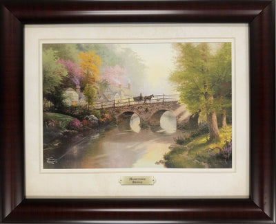 Hometown Bridge By Thomas Kinkade - 2011 Signed In Plate Offset Lithograph