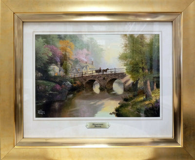 Hometown Bridge By Thomas Kinkade - 2011 Signed In Plate Offset Lithograph