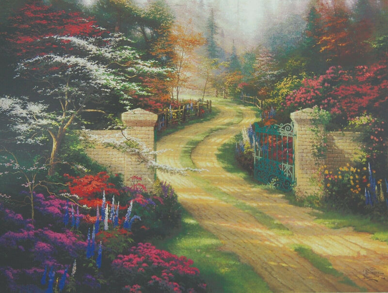 Spring Gate By Thomas Kinkade - 2011 Signed In Plate Offset Lithograph