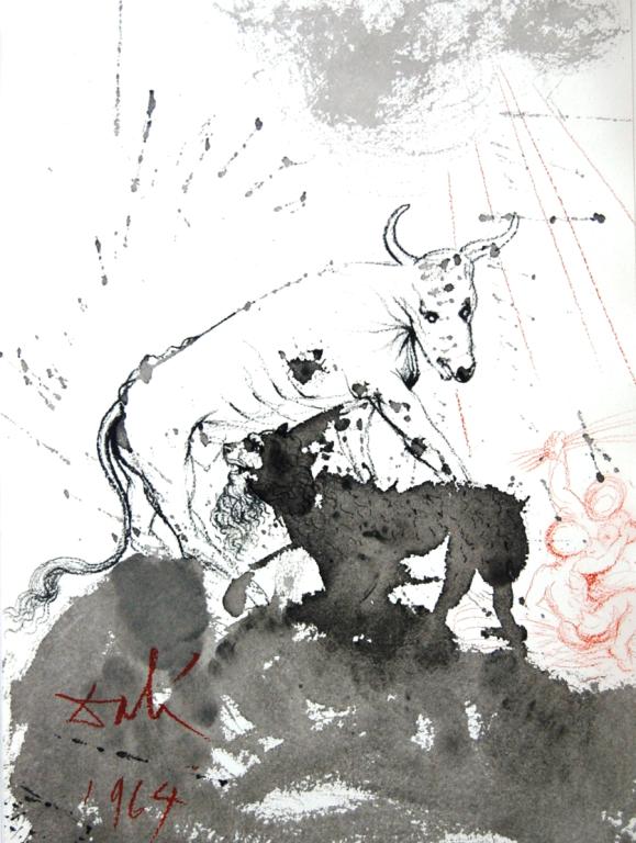 Biblia Sacra, Salvador Dali: The Lion Eating Straw Like The Ox 4-3