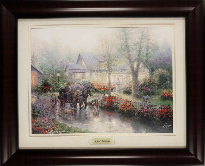 Sunday Outing By Thomas Kinkade - 2011 Signed In Plate Offset Lithograph