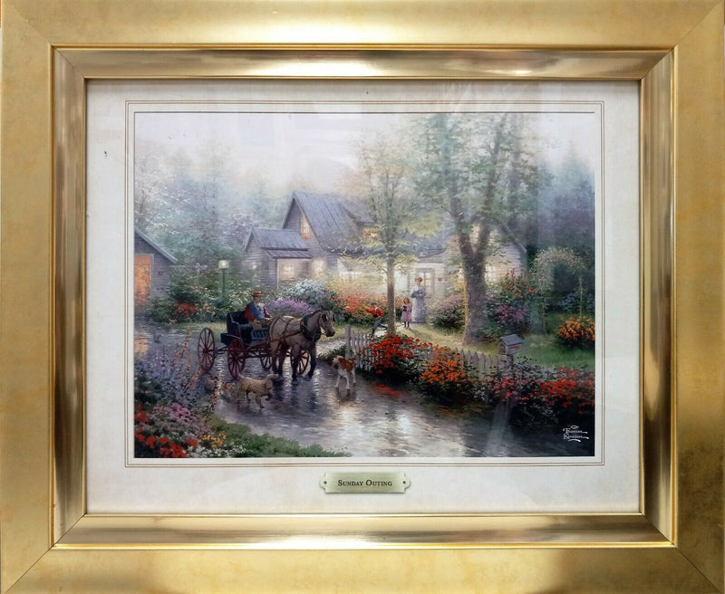 Sunday Outing By Thomas Kinkade - 2011 Signed In Plate Offset Lithograph