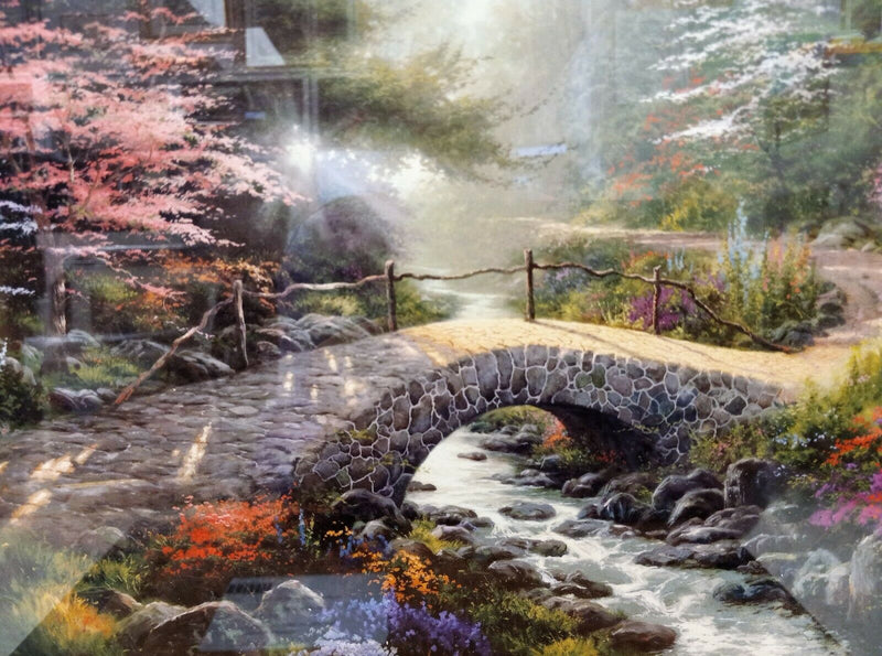 Bridge Of Faith By Thomas Kinkade - 2011 Signed In Plate Offset Lithograph