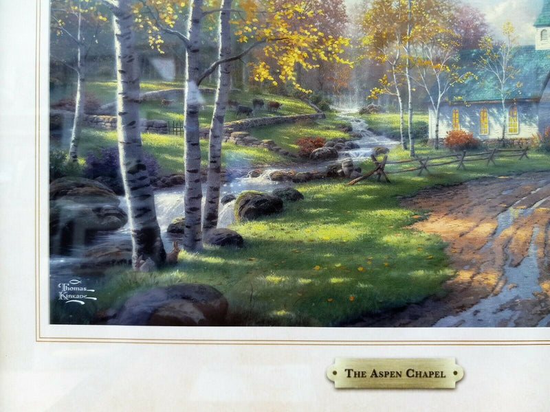 Aspen Chapel By Thomas Kinkade - 2011 Signed In Plate Offset Lithograph Wove Paper