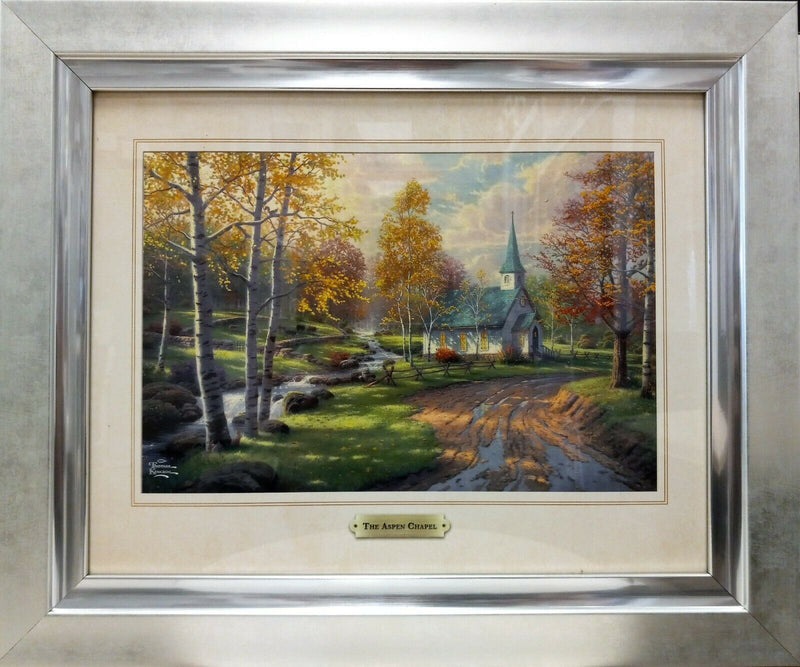 Aspen Chapel By Thomas Kinkade - 2011 Signed In Plate Offset Lithograph Wove Paper