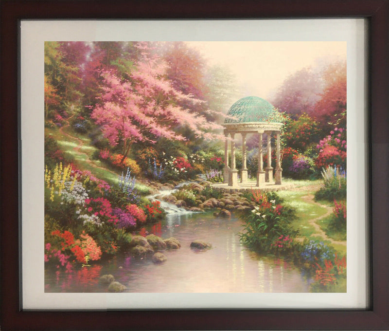 The Garden of Prayer By Thomas Kinkade - Original Framed Art Print Landscape