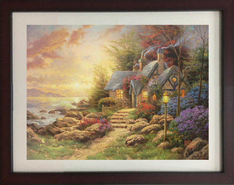 Seaside Hideaway I By Thomas Kinkade - Framed Original Landscape Print Signed