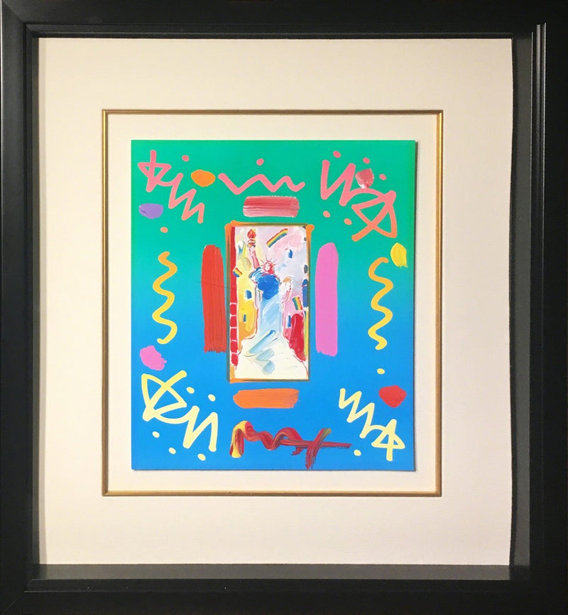 Statue of Liberty by Peter Max Original Mixed Media on Paper
