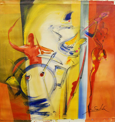 Jam Session Three by Alfred "Alex" Gockel Original Acrylic on Canvas