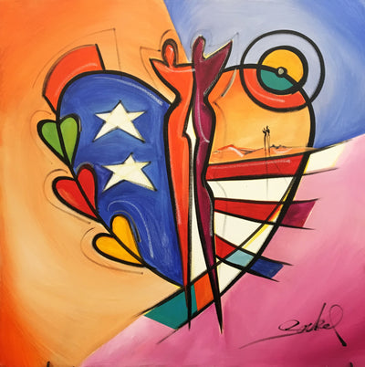 American Harmony by Alfred "Alex" Gockel Original Acrylic on Canvas