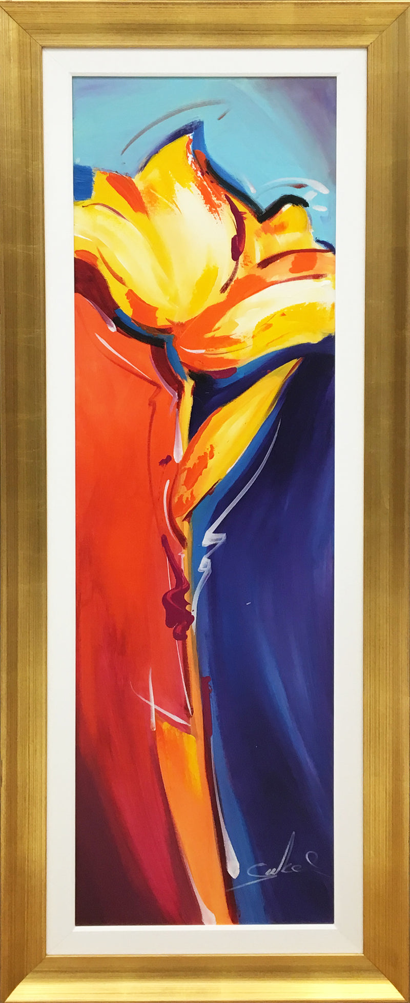 Yellow Peace by Alfred "Alex" Gockel Original Acrylic on Canvas