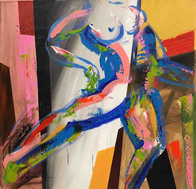 I Saw Her Standing There by Alfred "Alex" Gockel Original Acrylic on Canvas