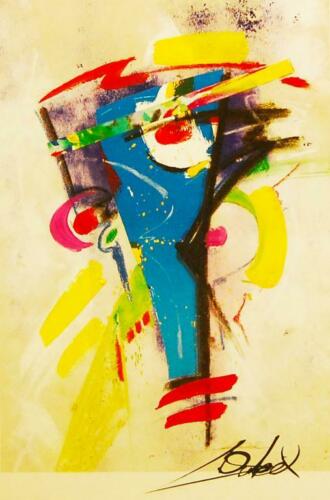 Untitled Mixed Media By Alfred Gockel Original Framed Hand Embellished Singed