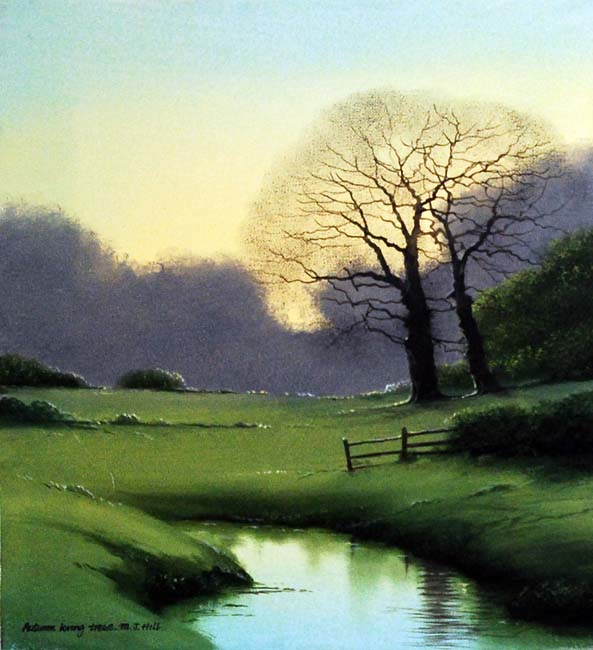 Autumn Loving Trees by M.J. Hill Original Acrylic on Canvas
