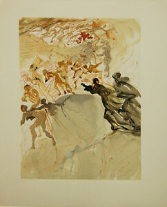 Divine Comedy: Mounting the Seventh Terrace: Lust 1960 Original Woodblock