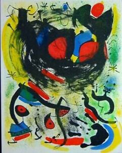 Joan Miro "The Seers I (Les Voyants)" Framed Abstract Fine Art Modern Art