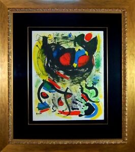 Joan Miro "The Seers I (Les Voyants)" Framed Abstract Fine Art Modern Art