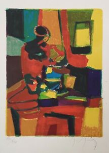 Le Salon Jaune by MARCEL MOULY Framed Fine Art Hand Signed in Pencil