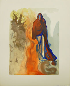 Salvador Dali Divine Comedy: The Apparition of Dis 1964 Original Woodblock Print