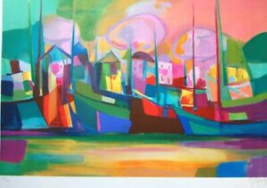 Soleil Couchant Sur Le Port (Sunset on the Harbor) by MARCEL MOULY