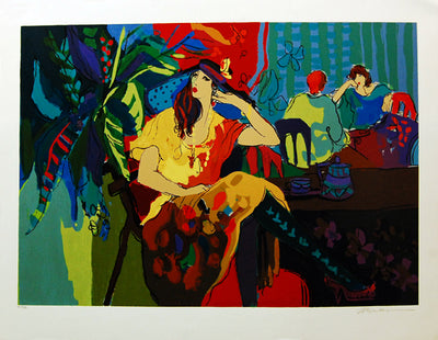 TABLE for ONE  1994 Hand Signed Serigraph with Frame and Certificate of Authenticity by Isaac Maimon
