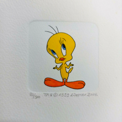 Tweety Etching Warner Brother Studios