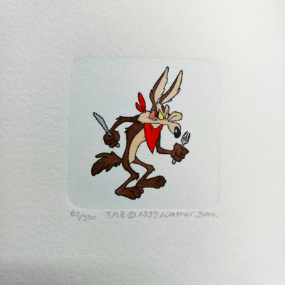 Wile E Coyote Etching Warner Brother Studios