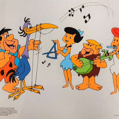 The Flintstones Fred Playing the Harp by Hanna-Barbera Studios