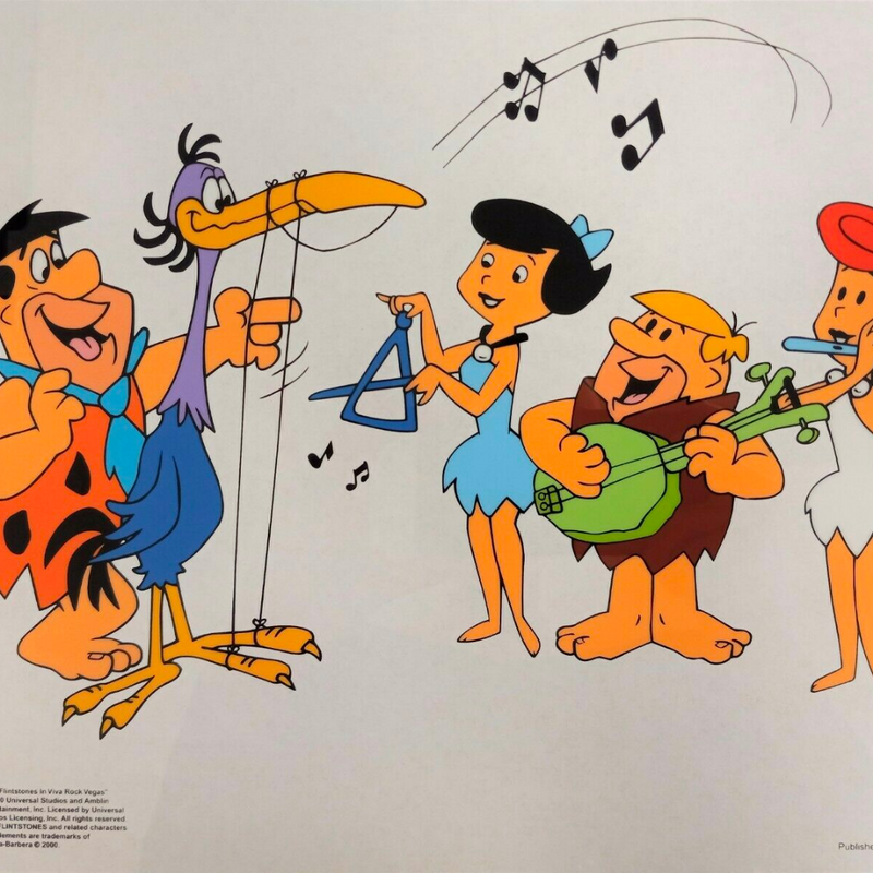 The Flintstones Fred Playing the Harp