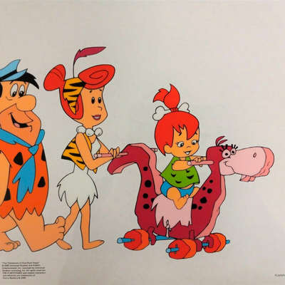The Flintstones Strolling With Pebbles by Hanna-Barbera Studios