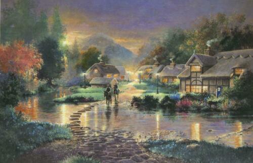 Ford at Dusk by Andrew Warden Framed Landscape Art Kinkade