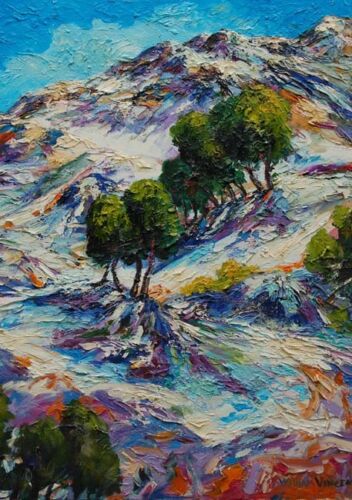 "Snow Peaks" William Vincent Kirkpatrick Framed Fine Art Painting Canvas Taos