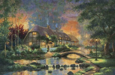 Sunset Stream by Andrew Warden Framed Landscape Art Kinkade